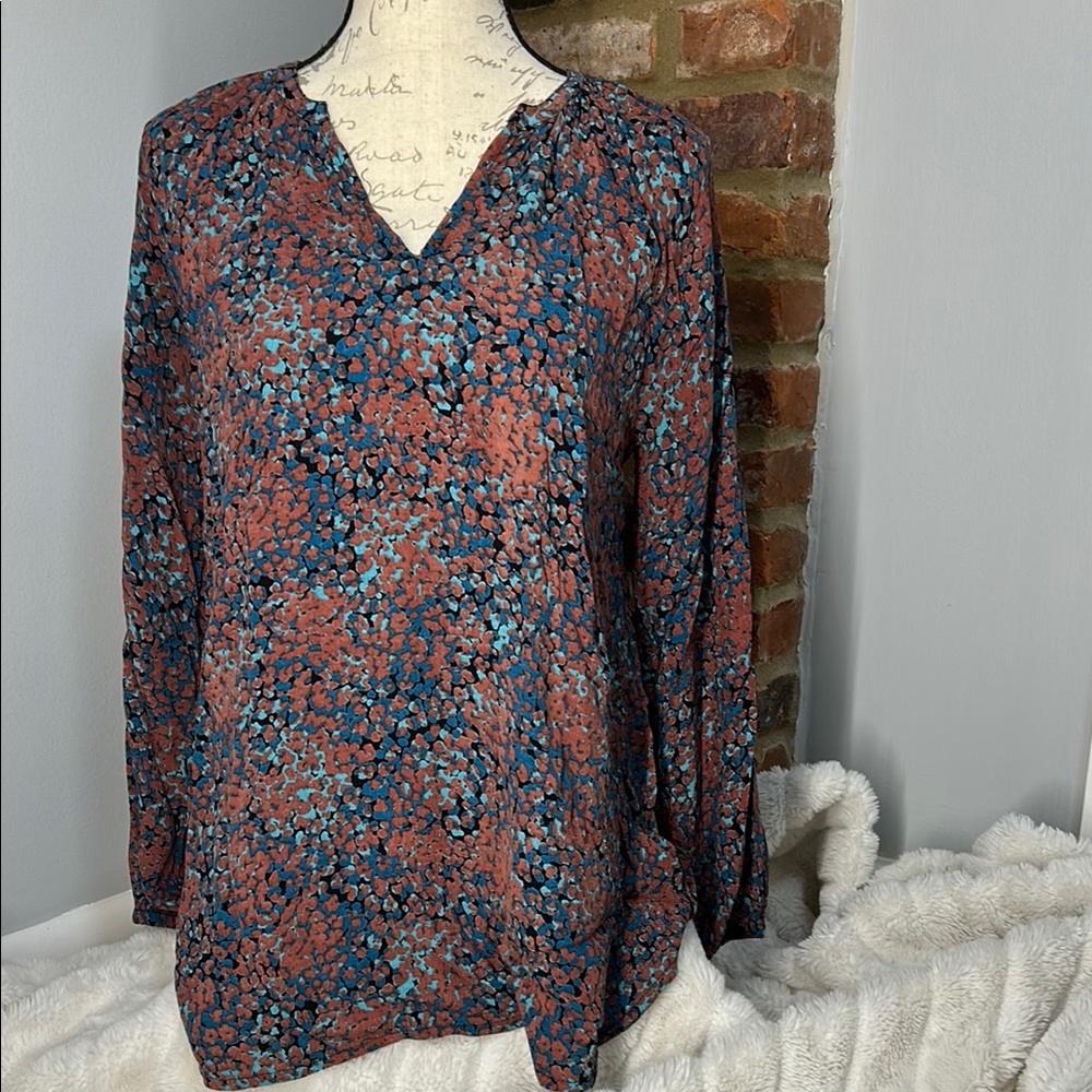 Boho style two tone blue with copper color size 8 Fat Face